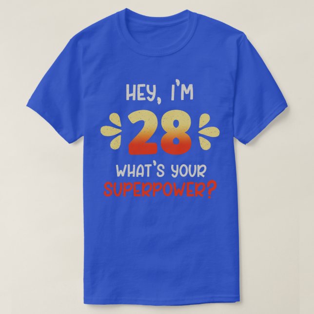 Camiseta 28.o aniversário 1 (Frente do Design)
