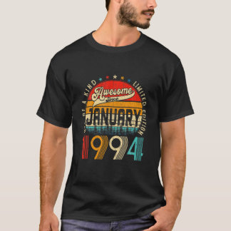 Camiseta 28Th Bday Decorations January 1994 Men Women 28 Ye