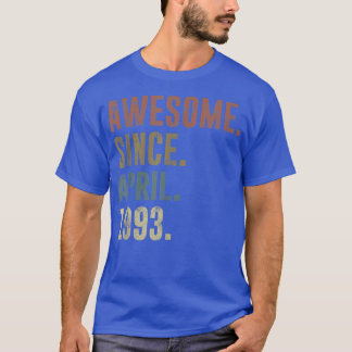 Camiseta 29º aniversário da Vintage Incrível desde abril de