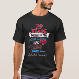 Camiseta 29º aniversário de casamento Deu 29 anos, mas quem
