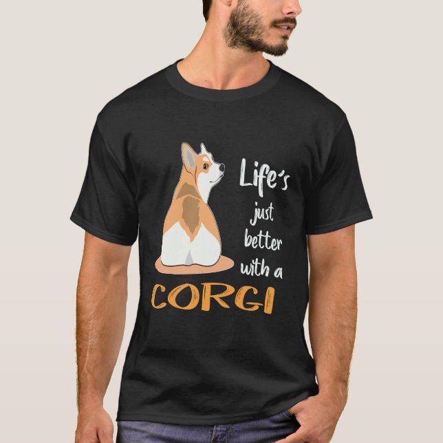 Camiseta 29 A Vida é Só Melhor Com Um Corgi (Frente)