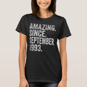 Camiseta 29 anos 29 anos aniversário incrível desde setembr