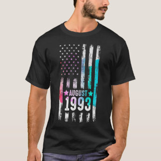 Camiseta 29 anos, agosto de 1993 Bandeira Americana 29º Nas