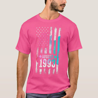 Camiseta 29 anos, agosto de 1993 Bandeira Americana 29º Nas