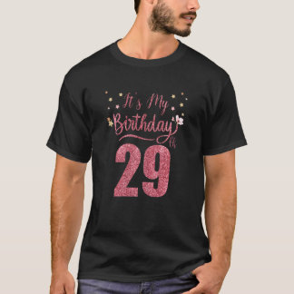 Camiseta 29 anos É meu aniversário incrível Par de aniversá