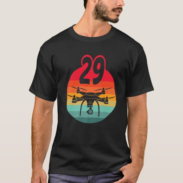 Camiseta 29 De Aniversário I - Drones De Controlo Remoto Co (Frente)