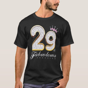 Camiseta 29 e Fabuloso Diamante C de Aniversário, 29 anos