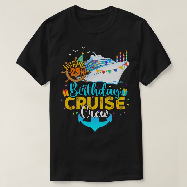Camiseta 29.o Aniversário do Cruise Crew (Frente do Design)