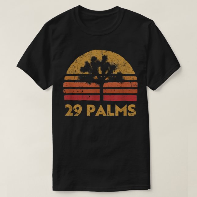 Camiseta 29 Palmas Twentynine Retro na Califórnia em Joshua (Frente do Design)