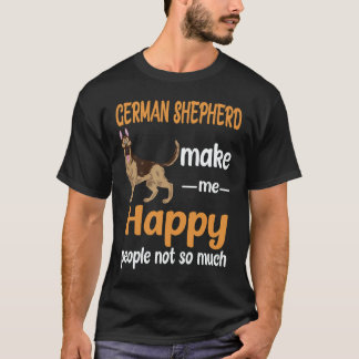 Camiseta 29 Pastor Alemão Me Faz Feliz Pessoas Não Tanto