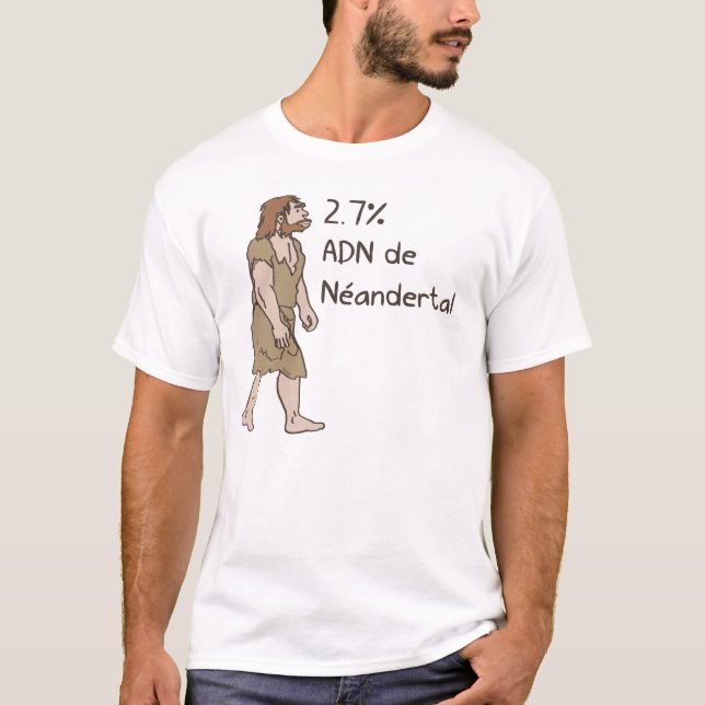 Camiseta 2,7% Francês do Neanderthal (Frente)