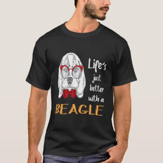 Camiseta 2 A Vida é Melhor Com Um Beagle