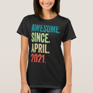 Camiseta 2 anos de idade incrível desde segundo aniversário