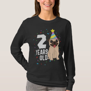 Camiseta 2 anos de idade Nascimento do Cachorro Cachorro Ca