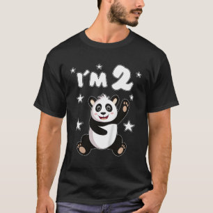 Camiseta 2 Anos De Segundo Do Urso Panda Infantil