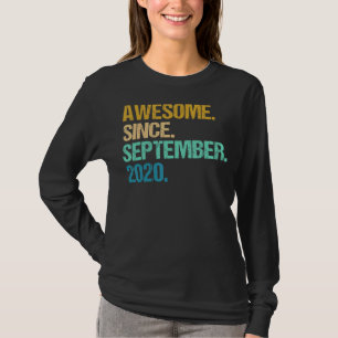 Camiseta 2 Anos Engraçado Incrível Desde setembro de 2020 s