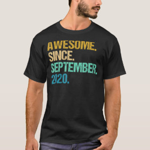 Camiseta 2 Anos Engraçado Incrível Desde setembro de 2020 s