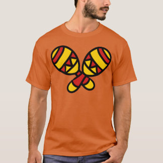 Camiseta 2 chocalhos banda de música sombrero chapéu de fes