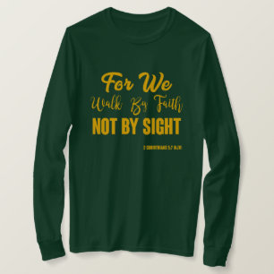 Camiseta 2 Corinthians 5:7 Bíblia Verse KJV Cotação Mulhere