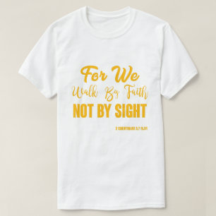 Camiseta 2 Corinthians 5:7 Bíblia Verse KJV Cote Unisex