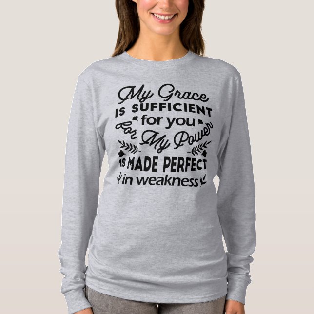 Camiseta 2 Coríntios 12:9 – Minha Graça é Suficiente Arte (Frente)