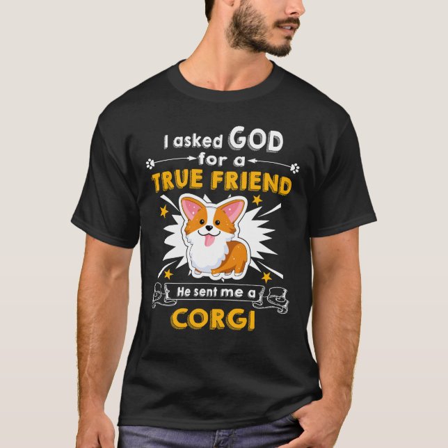 Camiseta 2 Ele Me Enviou Um Corgi (Frente)