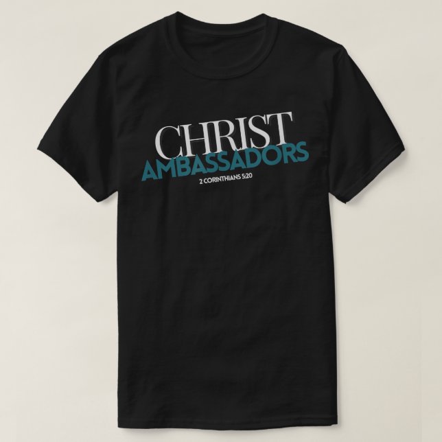 Camiseta 2 Embaixadores Cristos Verso da Bíblia 520 C do Co (Frente do Design)