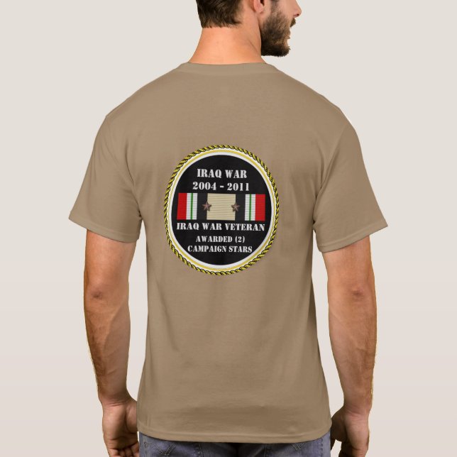 CAMISETA 2 ESTRELAS DE CAMPANHA IRAQUE WAR VETERAN (Verso)