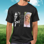 Camiseta 2 Foto Então E Agora Celebração Memorial Da Vida<br><div class="desc">Uma elegante comemoração fúnebre da t-shirt da memória da vida,  com duas fotografias especiais. Projetado por Thisnotme©</div>