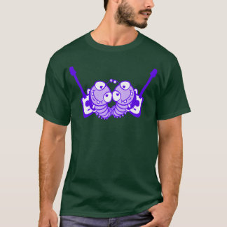 Camiseta 2 Guitar Caterpillars Partyeamwo Amigos Banda frie
