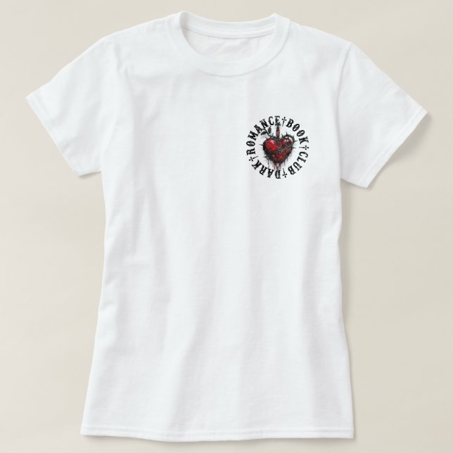 Camiseta 2 Lados Escuro Romance Book Club Smut Reader Gift (Frente do Design)