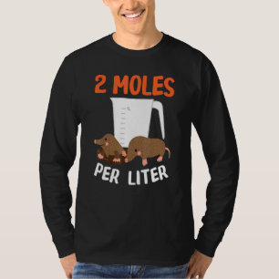 Camiseta 2 Moles por litro de Design de Química de Ciência