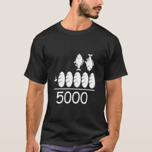 Camiseta 2 Peixes 5 Pães Jesus Alimenta Os 5000 Verso Bíbli