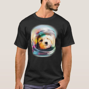 Camiseta 2 Poodle Puppy Em Astronauta Galáxia Espacial Do C