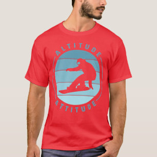 Camiseta 2 Retro Lateral Vintage Snowboarder Ski Altitude A
