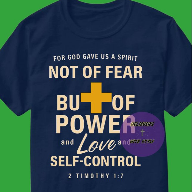 Camiseta 2 Timothy 1:7 - Cristão (Criador carregado)