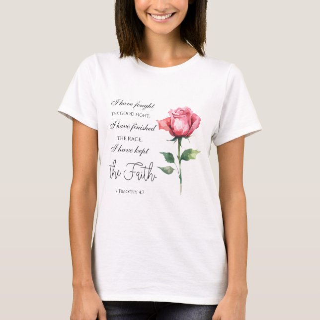 Camiseta 2 Timothy 4:7 - Eu lutei pela boa luta (Frente)