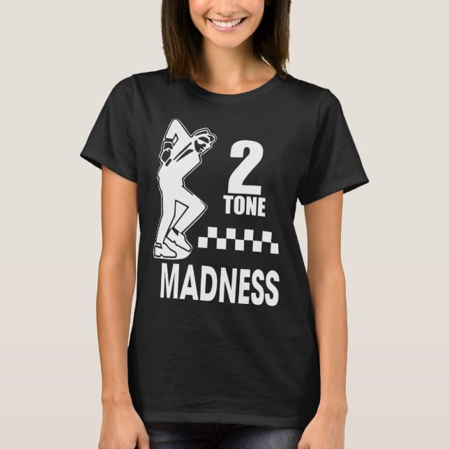 Camiseta 2 tone presente da banda retro The madness para fã (Frente)