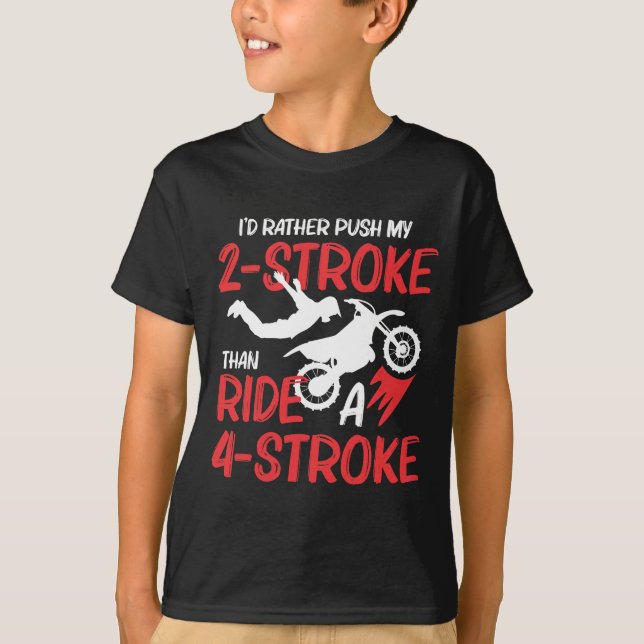 Camiseta 2 Traço MX Motocross Dirt Bike Rider supercross (Frente)