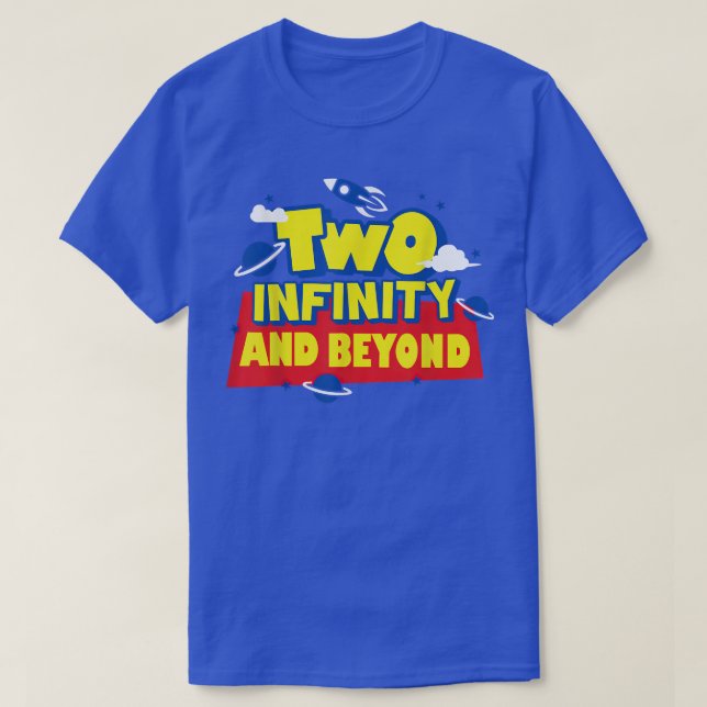 Camiseta 2 Year Old Two Infinity And Beyond 2nd Birthday Bo (Frente do Design)