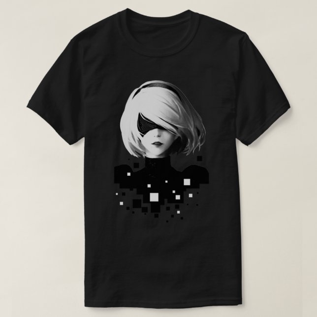 Camiseta 2B e Pixels (Frente do Design)