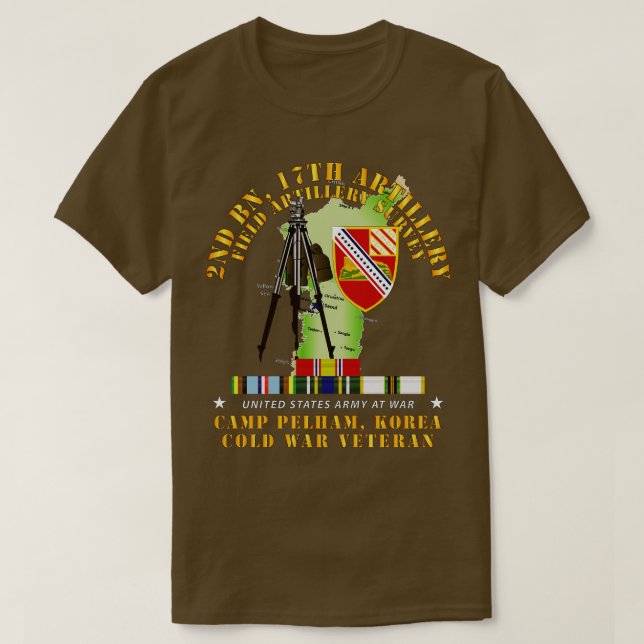 Camiseta 2Bn 17th FA Survey w KOREA DEF AFEM COLD SVC (Frente do Design)
