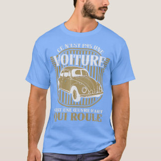 Camiseta 2CV Carro vintage engraçado Uma obra de arte que r