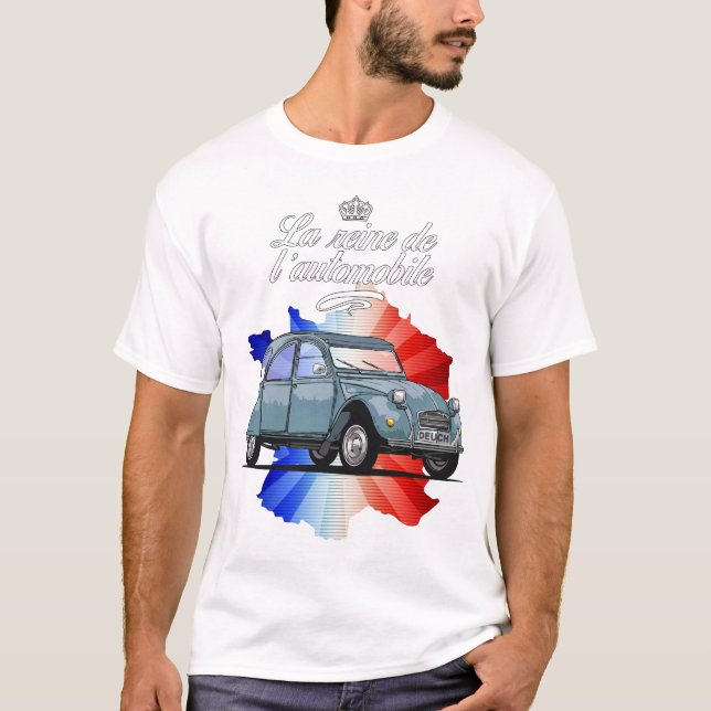 Camiseta 2CV Rainha do automóvel (Frente)