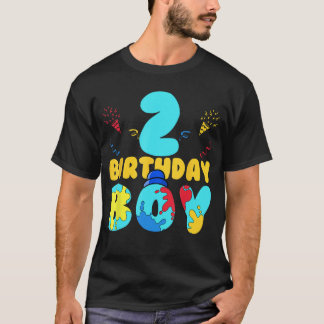 Camiseta 2nd Birthday Boy Gaming Party 2 Years Old Gamer  G