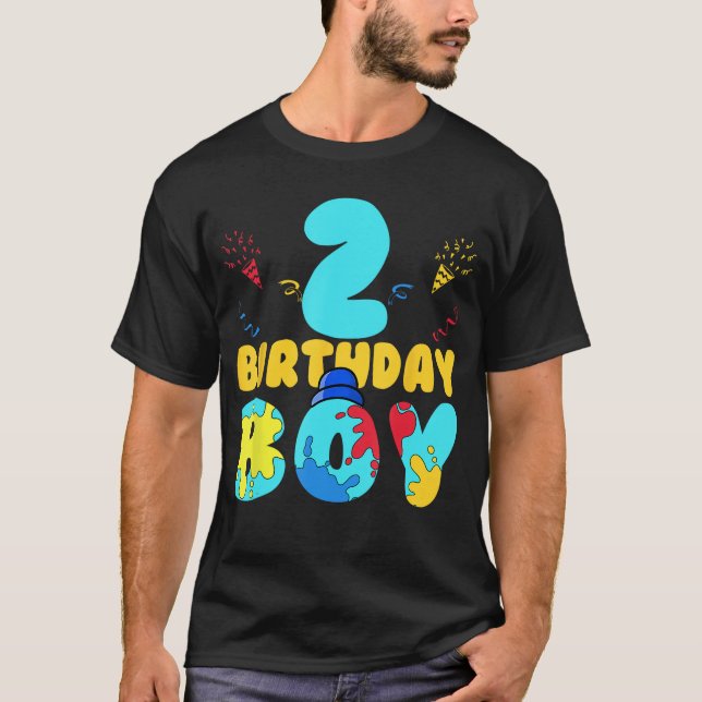 Camiseta 2nd Birthday Boy Gaming Party 2 Years Old Gamer  G (Frente)