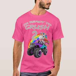 Camiseta 2nd Birthday Gift I'm Ready to Crush 2 Monster Tru