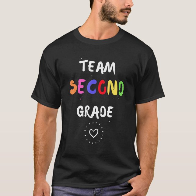 Camiseta 2nd Grade Back To School Teacher Team Second Grade (Frente)