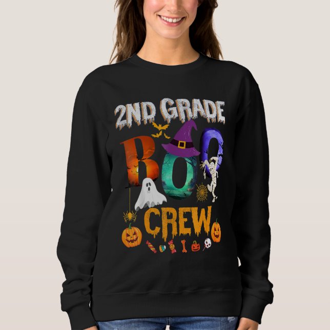 Camiseta 2nd Grade Boo Crew Teacher Student  Halloween Cost (Frente)
