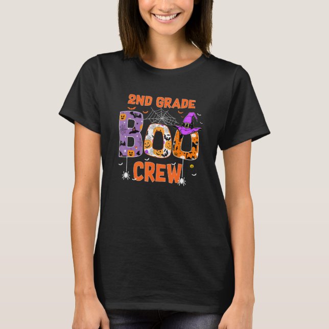 Camiseta 2nd Grade Boo Crew Teachers Students Halloween Cos (Frente)